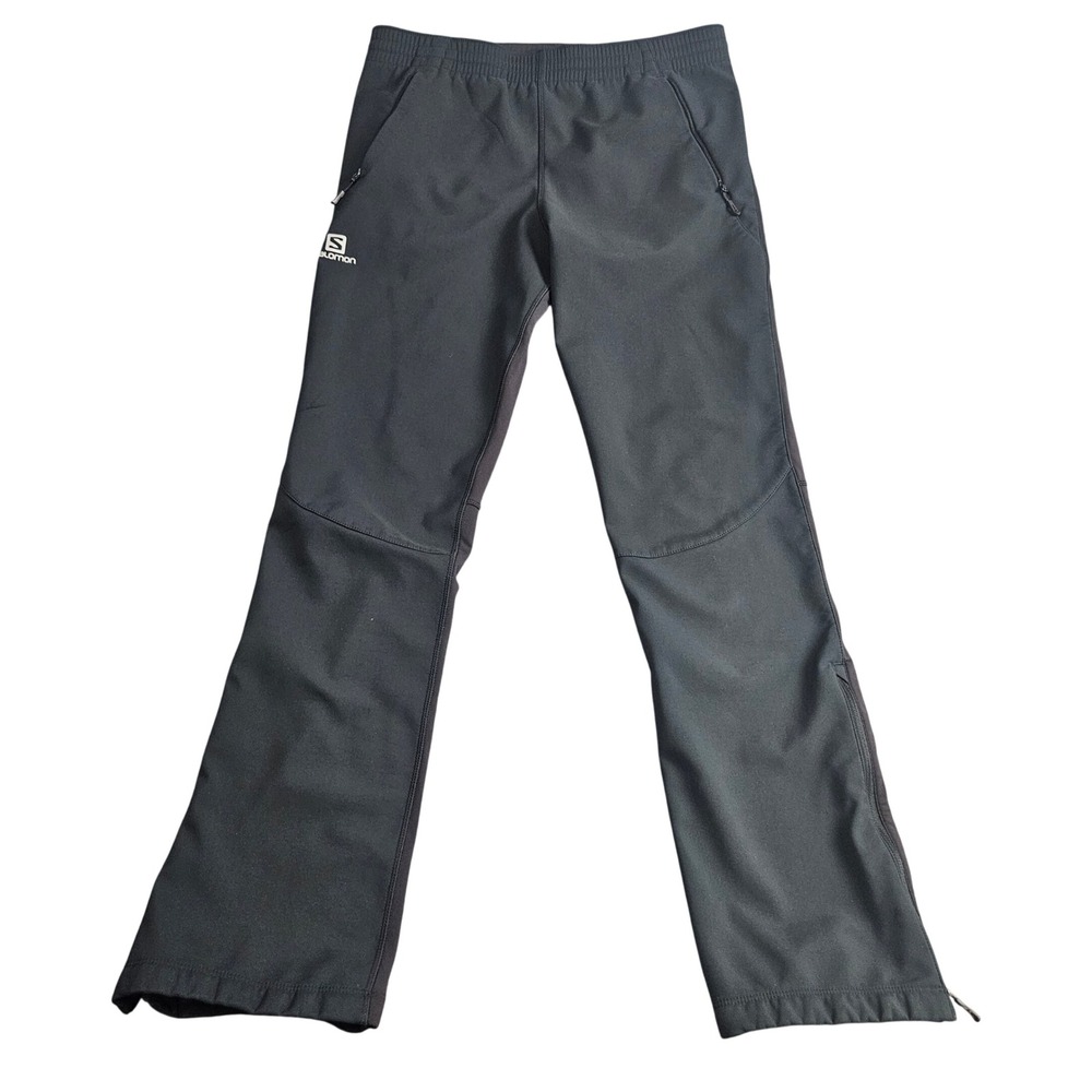 Salomon Softshell Hiking Pants Mens 32 Charcoal Gray Warm Lined Outdoor Gorpcore